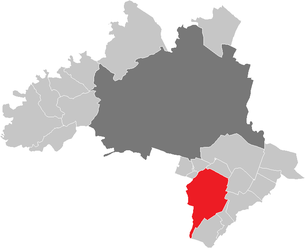 Lage der Gemeinde Himberg im Bezirk Wien-Umgebung (anklickbare Karte)
