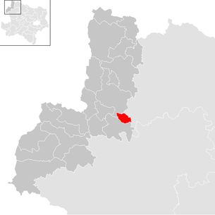 Lage der Gemeinde Hirschbach (Niederösterreich) im Bezirk Gmünd (anklickbare Karte)