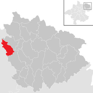 Lage der Gemeinde Hirschbach im Mühlkreis im Bezirk Freistadt (anklickbare Karte)