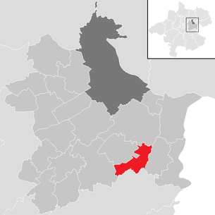 Lage der Gemeinde Hofkirchen im Traunkreis im Bezirk Linz-Land (anklickbare Karte)