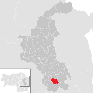 Lage der Gemeinde Hofstätten an der Raab im Bezirk Weiz (anklickbare Karte)