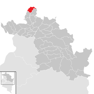 Lage der Gemeinde Hohenweiler im Bezirk Bregenz (anklickbare Karte)
