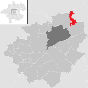 Lage der Gemeinde Holzhausen (Oberösterreich) im Bezirk Wels-Land (anklickbare Karte)