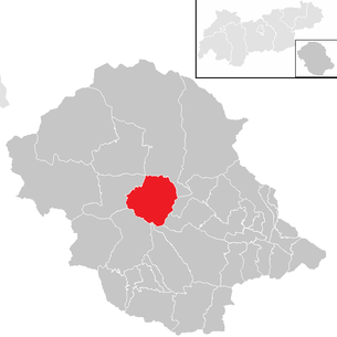 Lage der Gemeinde Hopfgarten in Defereggen im Bezirk Lienz (anklickbare Karte)