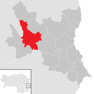Lage der Gemeinde Ilz (Steiermark) im Bezirk Fürstenfeld (anklickbare Karte)