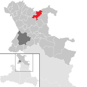 Lage der Gemeinde Köstendorf im Bezirk St. Johann im Pongau (anklickbare Karte)