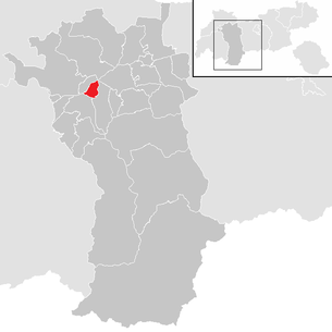 Lage der Gemeinde Karres im Bezirk Imst (anklickbare Karte)