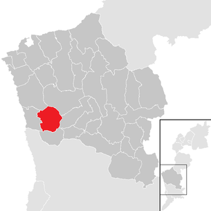Lage der Gemeinde Kemeten im Bezirk Oberwart (anklickbare Karte)