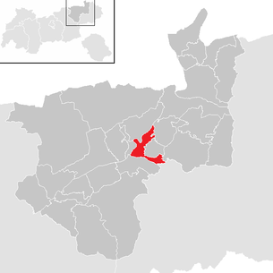 Lage der Gemeinde Kirchbichl im Bezirk Kufstein (anklickbare Karte)