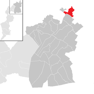Lage der Gemeinde Kittsee im Bezirk Neusiedl am See (anklickbare Karte)
