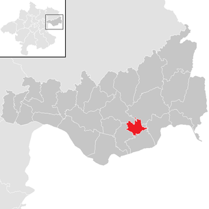 Lage der Gemeinde Klam im Bezirk Perg (anklickbare Karte)