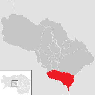 Lage der Gemeinde Kleinlobming im Bezirk Knittelfeld (anklickbare Karte)