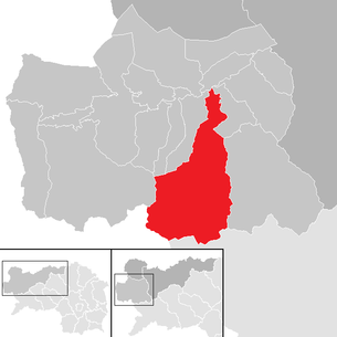 Lage der Gemeinde Kleinsölk in der Expositur Gröbing (anklickbare Karte)