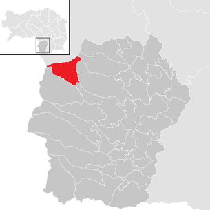 Lage der Gemeinde Hollenegg im Bezirk Deutschlandsberg (anklickbare Karte)