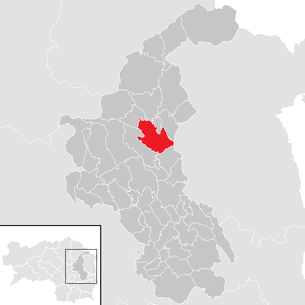 Lage der Gemeinde Koglhof im Bezirk Weiz (anklickbare Karte)