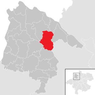 Lage der Gemeinde Kopfing im Innkreis im Bezirk Schärding (anklickbare Karte)