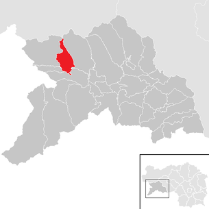 Lage der Gemeinde Krakaudorf im Bezirk Murau (anklickbare Karte)