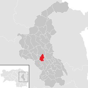 Lage der Gemeinde Krottendorf (Steiermark) im Bezirk Weiz (anklickbare Karte)
