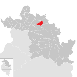 Lage der Gemeinde Krumbach (Vorarlberg) im Bezirk Bregenz (anklickbare Karte)