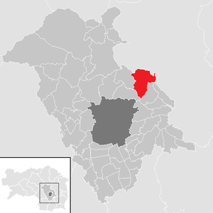 Lage der Gemeinde Kumberg im Bezirk Graz-Umgebung (anklickbare Karte)