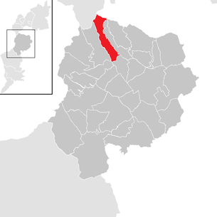 Lage der Gemeinde Lackenbach im Bezirk Oberpullendorf (anklickbare Karte)
