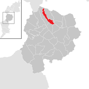 Lage der Gemeinde Lackendorf im Bezirk Oberpullendorf (anklickbare Karte)
