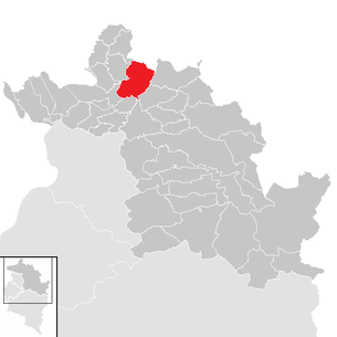 Lage der Gemeinde Langen bei Bregenz im Bezirk Bregenz (anklickbare Karte)