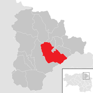 Lage der Gemeinde Langenwang im Bezirk Mürzzuschlag (anklickbare Karte)