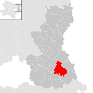 Lage der Gemeinde Lassee im Bezirk Gänserndorf (anklickbare Karte)