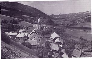 Lassing ca. 1925 vom Kalvarienberg aus