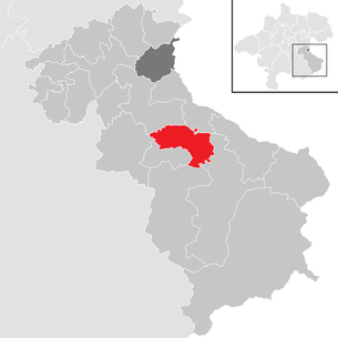 Lage der Gemeinde Laussa im Bezirk Steyr-Land (anklickbare Karte)