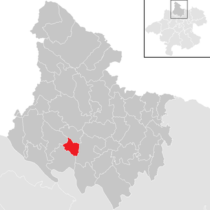Lage der Gemeinde Lembach im Mühlkreis im Bezirk Rohrbach (anklickbare Karte)