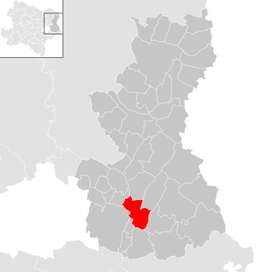 Lage der Gemeinde Leopoldsdorf im Marchfelde im Bezirk Gänserndorf (anklickbare Karte)