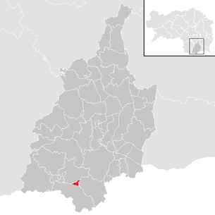 Lage der Gemeinde Leutschach im Bezirk Leibnitz (anklickbare Karte)