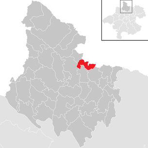Lage der Gemeinde Lichtenau im Mühlkreis im Bezirk Rohrbach (anklickbare Karte)