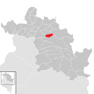 Lage der Gemeinde Lingenau im Bezirk Bregenz (anklickbare Karte)