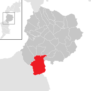 Lage der Gemeinde Lockenhaus im Bezirk Oberpullendorf (anklickbare Karte)