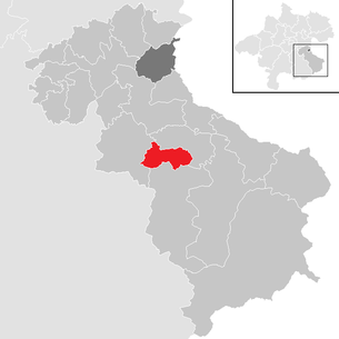 Lage der Gemeinde Losenstein im Bezirk Steyr-Land (anklickbare Karte)