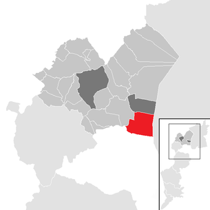 Lage der Gemeinde Mörbisch am See im Bezirk Eisenstadt-Umgebung (anklickbare Karte)
