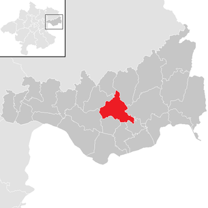 Lage der Gemeinde Münzbach (Oberösterreich) im Bezirk Perg (anklickbare Karte)