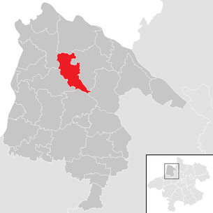 Lage der Gemeinde Münzkirchen im Bezirk Schärding (anklickbare Karte)