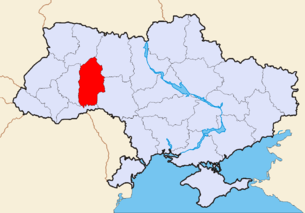 Karte der Ukraine mit Oblast Chmelnyzkyj
