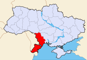 Karte der Ukraine mit Oblast Odessa