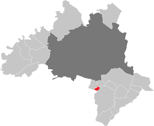 Lage der Gemeinde Maria-Lanzendorf im Bezirk Wien-Umgebung (anklickbare Karte)