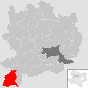 Lage der Gemeinde Maria Laach am Jauerling im Bezirk Krems-Land (anklickbare Karte)