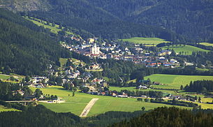 Mariazell vom Ötscher aus gesehen
