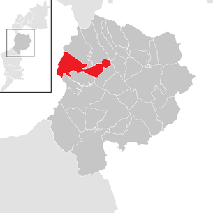 Lage der Gemeinde Markt Sankt Martin im Bezirk Oberpullendorf (anklickbare Karte)