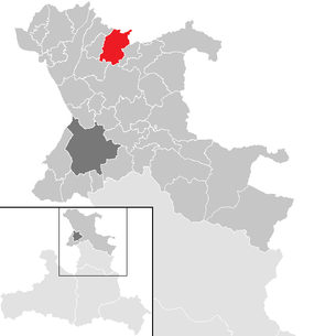 Lage der Gemeinde Mattsee im Bezirk St. Johann im Pongau (anklickbare Karte)
