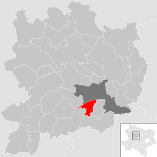 Lage der Gemeinde Mautern an der Donau im Bezirk Krems-Land (anklickbare Karte)
