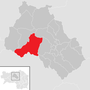 Lage der Gemeinde Mautern in Steiermark im Bezirk Leoben (anklickbare Karte)